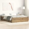 VidaXL Cadru pat fără saltea Stejar Artisan 140x190cm Lemn prelucrat