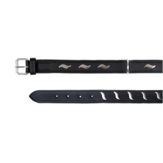 Lesa din piele Active pentru caini,L-XL, neagra- 3 x 57-66cm foto