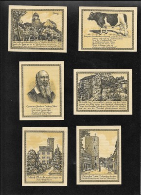 Set Notgeld 3 x 50 + 3 x 75 pf Lenzen foto