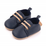 Pantofiori eleganti bleumarine cu sireturi (Marime Disponibila: 6-9 luni