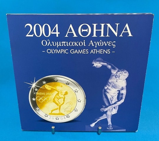 GRECIA 2004 - Set monetarie 1 cent - 2 euro comemorativ &ldquo;J.O. Atena 2004&rdquo; BU