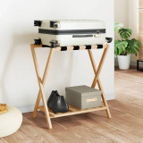 Gossi suport pentru bagaje, 68x38x58 cm, bambus