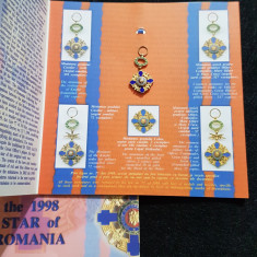 Miniatura Ordinul Steaua Romaniei model 1998 , Monetaria Statului