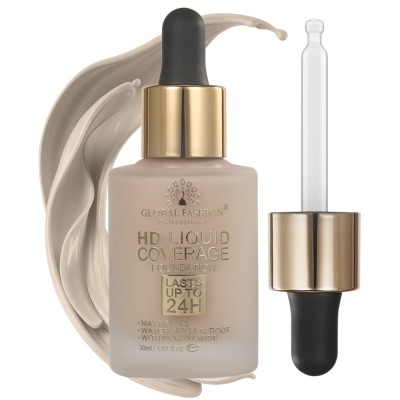 Fond de ten, Global Fashion HD Liquid Coverage Foundation, 30ml, GX08, Deep Cocoa foto
