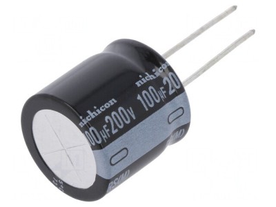 Condensator Electrolitic THT 100uF 200V 20x20mm foto