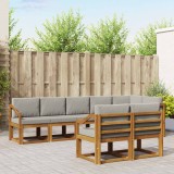 vidaXL Set de canapele de exterior 8 pcs Gri natural și deschis 3366584