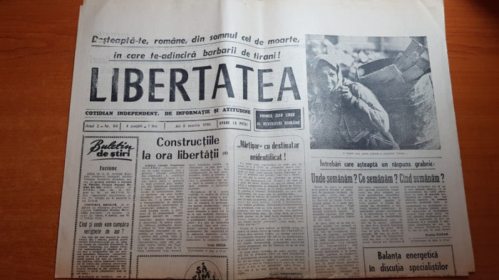 ziarul libertatea 8 martie 1990