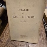 Omagiu lui Ion I. Nistor 1912-1937