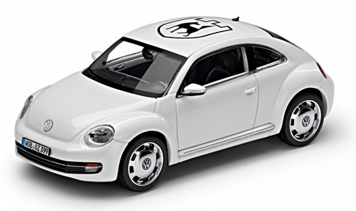 Macheta Oe Volkswagen Beetle Wolfsburg 1:43 Alb 5C1099300CB9A
