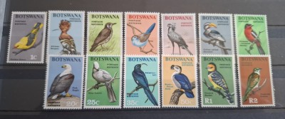 Botswana MNH 1967 - Pasari (lipseste valoarea de 15C - contine valorile mari R1 si R2) foto
