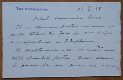 Scrisoare a Maresalului Alexandru Averescu catre Petru Groza, 1929 foto