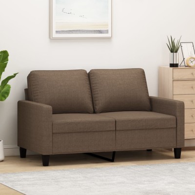 vidaXL Canapea cu 2 locuri, maro, 120 cm, material textil 359158 foto