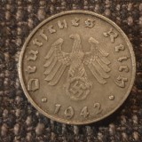 Moneda Germania Nazista 10 Reichspfennig 1942 B Viena