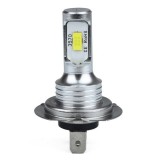 Set 2 becuri LED H7 CSP 3570, 5000 lm, putere LED 40W, alb rece, 6000 K, lumini de ceata, faza scurta, faza lunga, instalare Plug &amp; Play