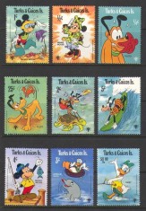 Turks&amp;amp;Caicos 1979 - Disney, desene animate, serie neuzata