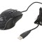 Mouse optic negru USB, 7 butoane