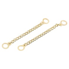 Set 2 lanturi metalice decorative pentru confectii 9 cm Auriu