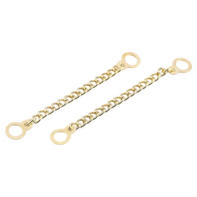 Set 2 lanturi metalice decorative pentru confectii 9 cm Auriu foto