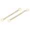 Set 2 lanturi metalice decorative pentru confectii 9 cm Auriu