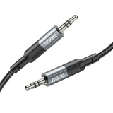 Hoco Cablu AUX Jack 3.5mm la Jack 3.5mm, 1m, Gri Metalic