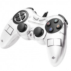 Controller cu fir pentru PC Esperanza Fighter, USB, 12 butoane, alb