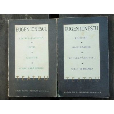 TEATRU - EUGEN IONESCU 2 VOLUME foto