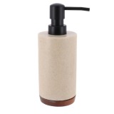 Dispenser Săpun Polirășină 200Ml &ndash; Crem / Stejar