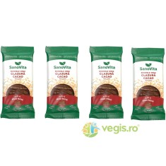 Pachet Rondele din Orez cu Glazura de Cacao fara Zahar 4x66g