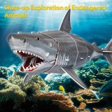 Puzzle 3D Rechin Alb CubicFun, 72 piese, National Geographic, Joc Educativ, Carton si Spuma EPS, Asamblare Usoara, Model Realist