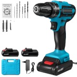 Aparat de gaurit electric 28V, 2 acumulatori, 32Nm, 1350rpm, set de 24 accesorii