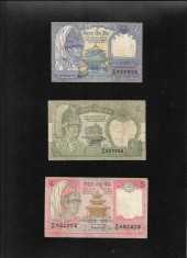 Set Nepal 1 + 2 + 5 rupii rupees