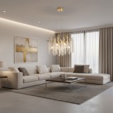 Candelabru din cristal ARBUS Eleganza, auriu, 50 cm, 6xE14