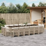 Gossi set mobilier de gradina cu perne, 17 piese, bej, poliratan