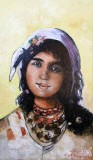 Tablou tigancuta semnat Cimpoesu dupa Grigorescu., Portrete, Ulei, Realism