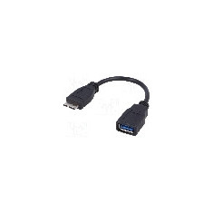 Cablu USB A soclu, USB B micro mufa, OTG, USB 3.0, lungime 0.15m, negru, AKYGA - AK-AD-30