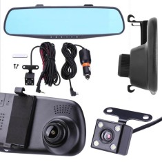 Camera Auto de Bord Dubla, Oglinda Retrovizoare cu Marsarier, Monitorizare Parcare, Night Vision