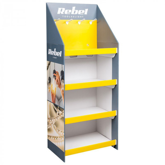 Display Stand Rebel, carton, 146.5 x 39.5 x 60 cm