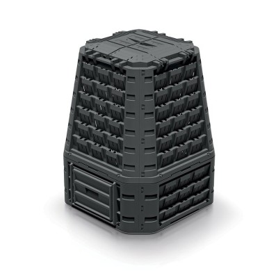 Compostor de gradina, 750 L, negru, Evogreen, Vario foto