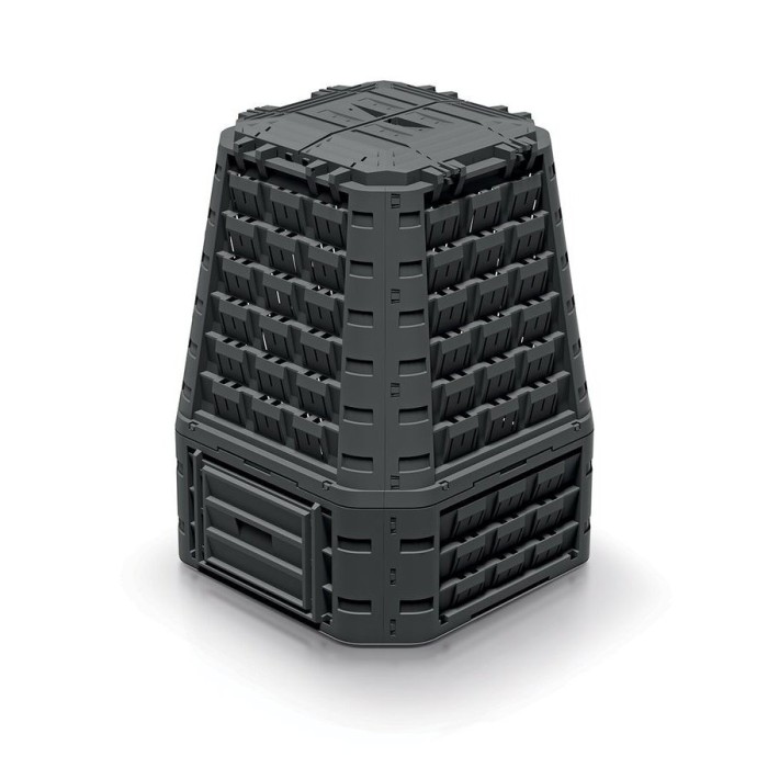 Compostor de gradina, 750 L, negru, Evogreen, Vario