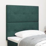 vidaXL T&ecirc;te de lit LED Verde &Icirc;nchis 100 cm Catifea