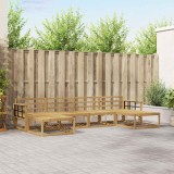 vidaXL Set de canapele de exterior 6 pcs Alb Lemn Solid de Acacia 3386838
