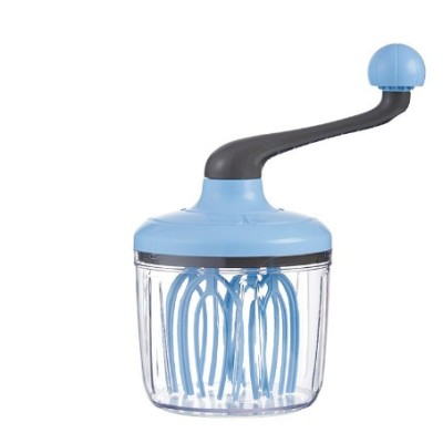 Mixer Manual, Cyrax, pentru Oua Smantana Frisca Aluat, Maner Plastic, Usor de Utilizat si Depozitat, Bol Transparent, 24.5 x 11.5 cm Albastru foto