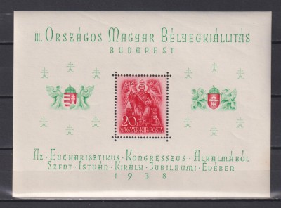 UNGARIA 1938 MI. BLOCK 2 MNH foto