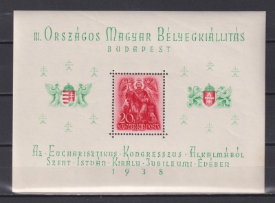 UNGARIA 1938 MI. BLOCK 2 MNH foto