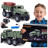 MODEL DE MAȘINĂ MILITARĂ URAL DE DIMENSIUNI MARI, CU TELECOMANDĂ, LUMINI ȘI SUNET