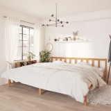 VidaXL Cadru de pat, maro miere, 200x200 cm, lemn masiv de pin