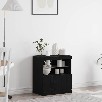 vidaXL Bufet Negru 60 x 37 x 67 cm Lemn compozit 863029 foto