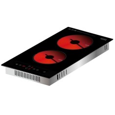 Plita ceramica incorporabila Voltz, 3000W, 9 trepte, timer, protectie copii, Negru