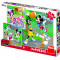 Puzzle 3 in 1 - Mickey si Minnie sportivii (55 piese)