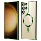 Cumpara ieftin Husa pentru Samsung Galaxy S21 Ultra 5G, Techsuit Luxury Crystal MagSafe, Deep Green
